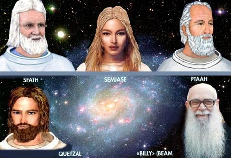 Sfath, Semjase, Ptaah, Quetzal les Pléiadiens/Pléiariens ainsi que Billy Meier