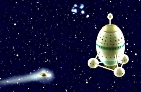 Illustration du vaisseau mère Pléiadien/Pléiarien dans lequel est monté Billy Meier lors du "Grand Voyage" dans le contact n°31