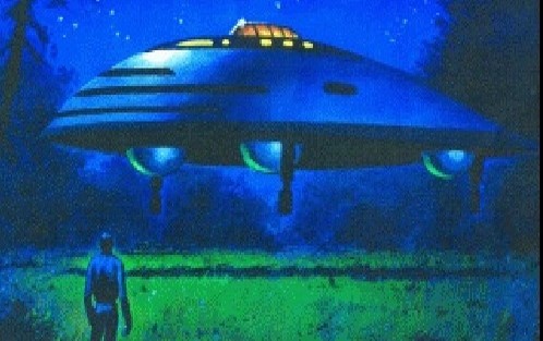 Illustration du vaisseau extraterrestre de Arian de Aldebaran provenant du livre original en allemand. Andreas explique qu’il été invité au 13e Congrès international sur les OVNI à Laughlin/NEVADA USA et qu’il a tenu une conférence le 08/02/2004 sur son expérience OVNI sur l'île de Rügen en Allemagne. Pendant sa conférence, un spécialiste en OVNI a dessiné l'OVNI qu’il a décrit. Le lendemain de cette conférence, il lui offert ce dessin. Il en a été très heureux !