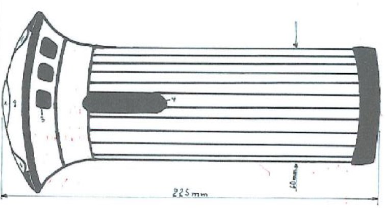 Un autre schéma de la lampe torche cadeau des extraterrestres, depuis el livre de Wendelle Stevens