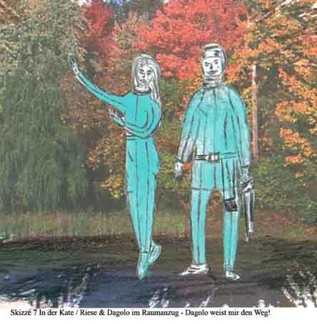 Les deux êtres de Arian de Aldebaran observés par Martin Wiesengrün