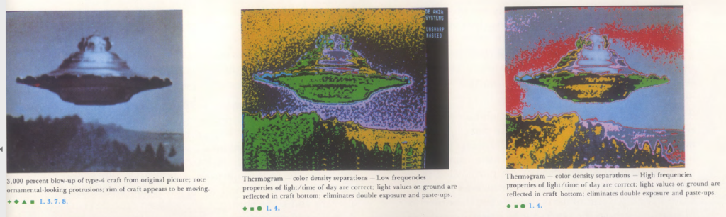 Une photo analysée pour la recherche de la consistance des couleurs et éclairages sur le vaisseau en cohérence avec le reste, et qui permet là aussi de détecter des double expositions ou des collages. Aucune fraude n'est détectée.