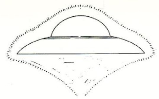 Schéma du disque volant de Lya par Wendelle Stevens, mis dans le livre "UFO contact from Andromeda" (contact Ovni d'andromède).