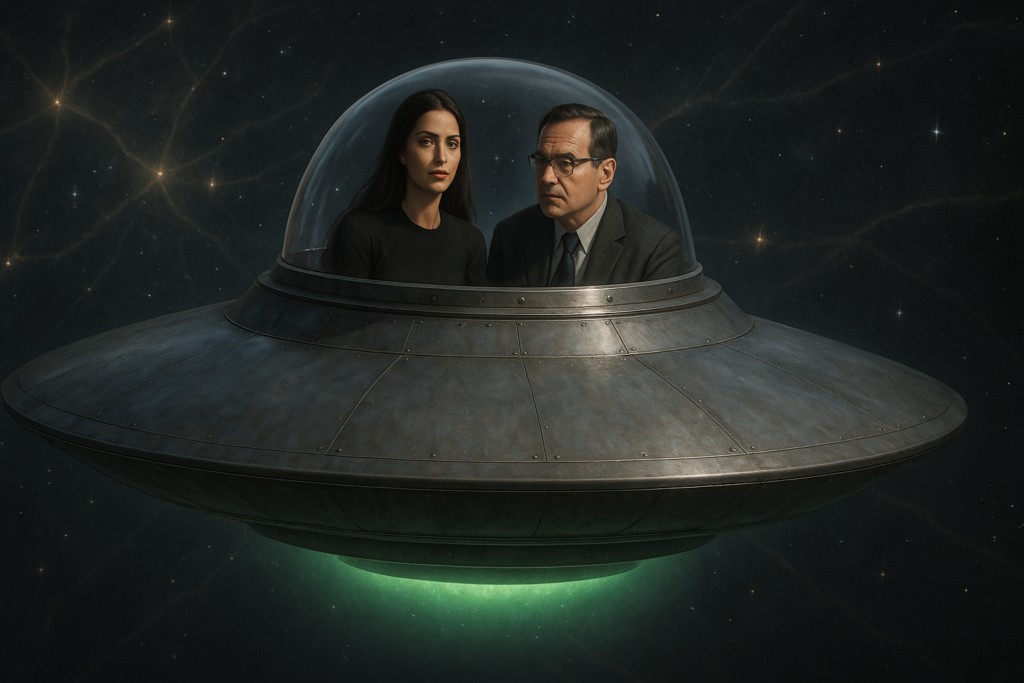 Vaisseau généré par IA selon description par Hernandez - Planète Inxtria