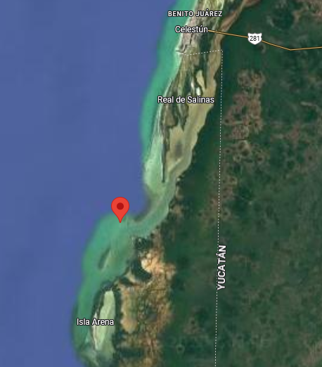 Punta Nimún à Celestún au Yucatan, zone de plage sauvage.