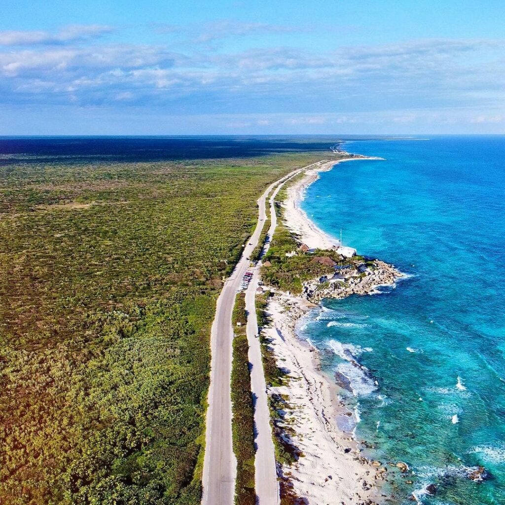 Vue de la côte du secteur de Celestún.