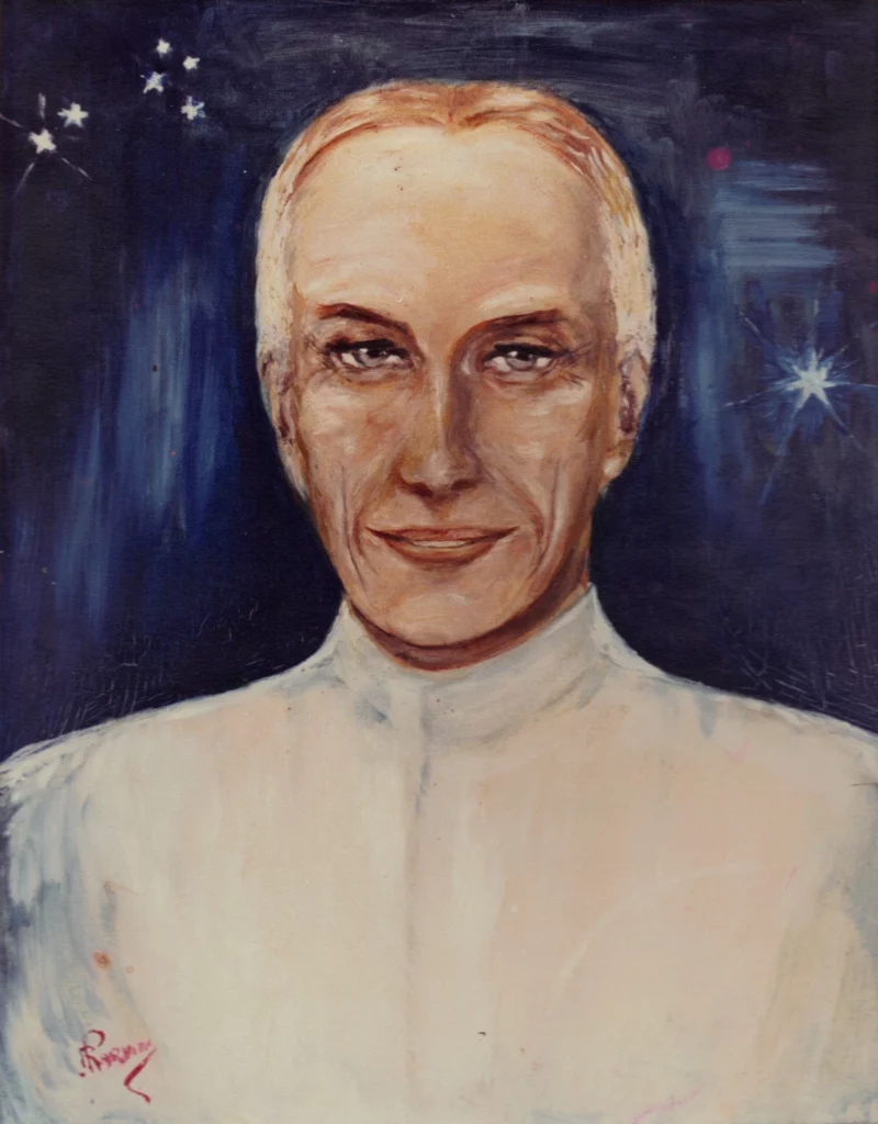 Voici une peinture représentant Akon de Méton, faite par Elizabeth Klarer.