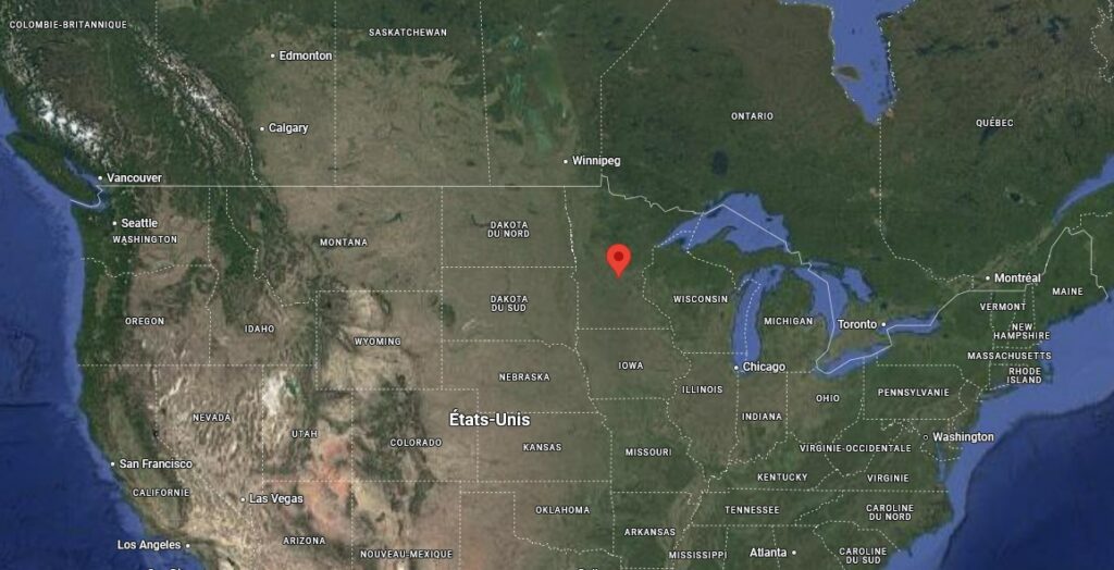 Position de St Cloud dans les USA