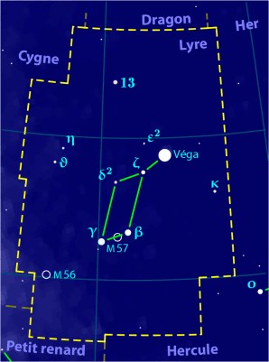 Étoile Véga, dans la constellation de la Lyre.
