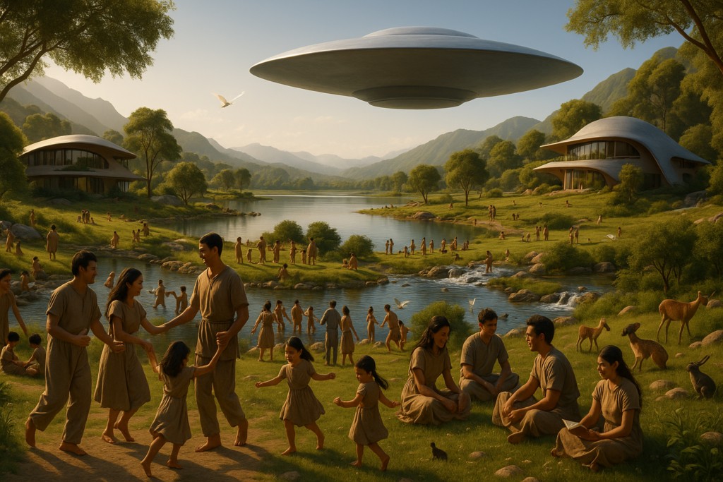 Illustration fictive par IA : vie et nature sur Clarion.