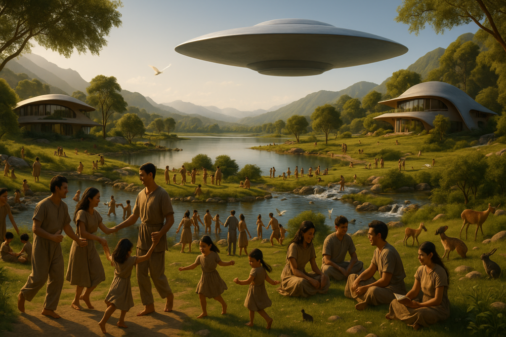Illustration fictive par IA : vie et nature sur Clarion.