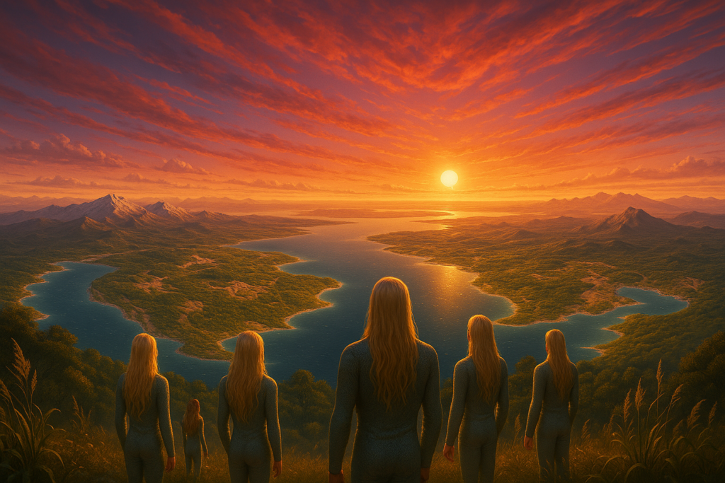 Illustration fictive par IA : ciel et terre sur Silxtra.