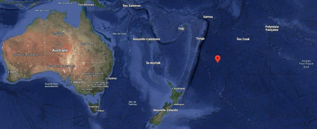 Voici les coordonnées du point à 169°Ouest et 29°Sud, dans l’Océan Pacifique Sud, si cela correspond bien à des coordonnées dans la formule précédente, qui serait des données sur le flux d’énergie de l’appareil de Zeta Reticuli entrant dans la magnétosphère terrestre à cet endroit. Quelle utilité ?
