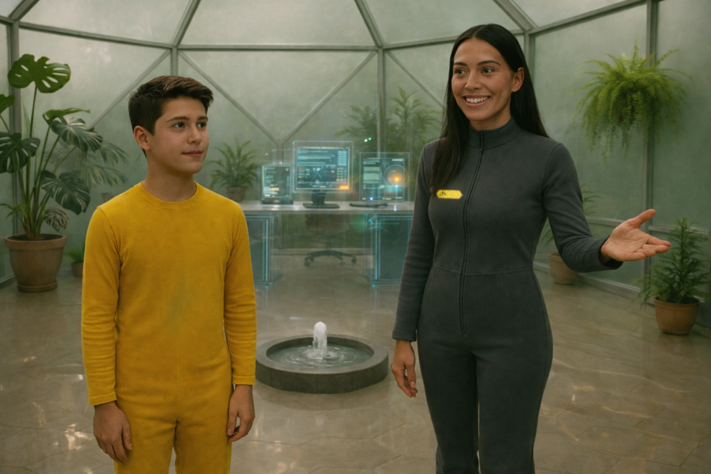 Image illustrative du bureau de Dagolo (département de recherche) montré à Andreas.