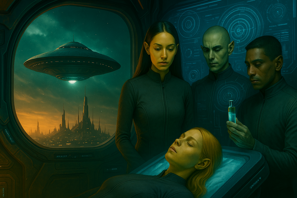 Image illustrative des Chetene réussissant à créer uns érum contre le virus qui a décimé leur population, mais trop tard.