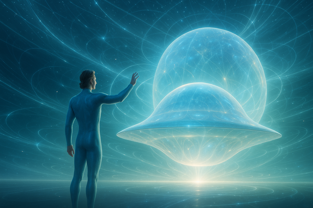 Image illustrative de la technologie semi-immatérielle des vaisseaux de la civilisation des anciens habitants de Lucifer.