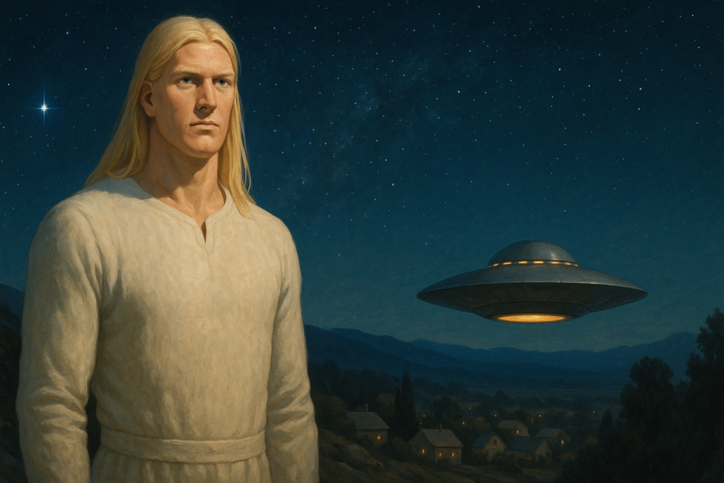 Image illustrative générée par IA représentant un habitant de Bâavi, selon description faite par Emen Ys.