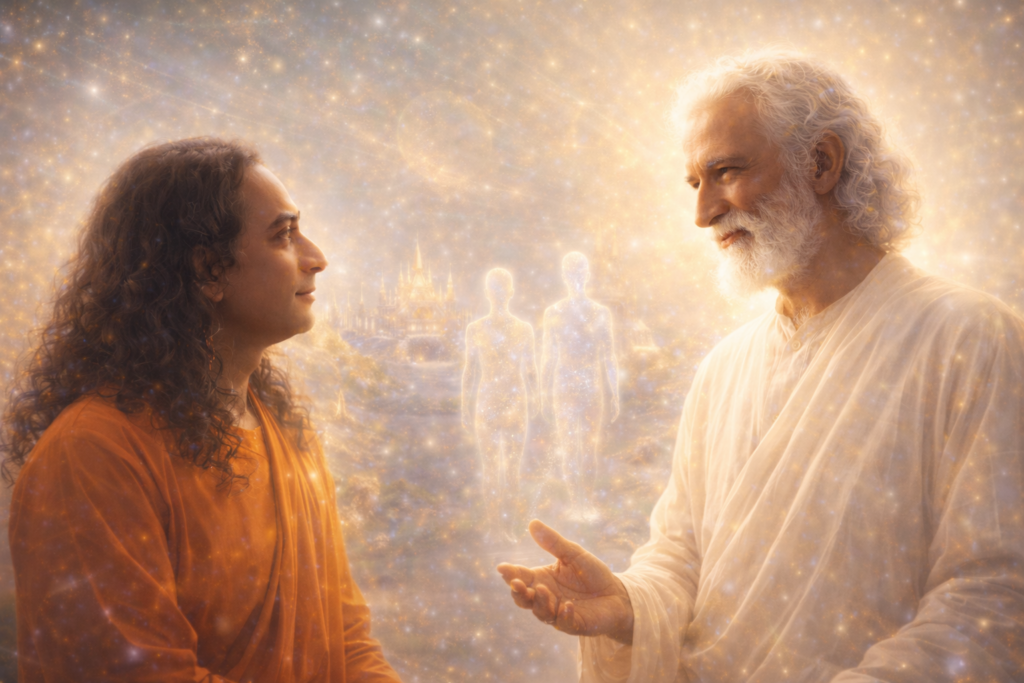 Illustration des apparences humanoïdes astrales sur Hiranyaloka.