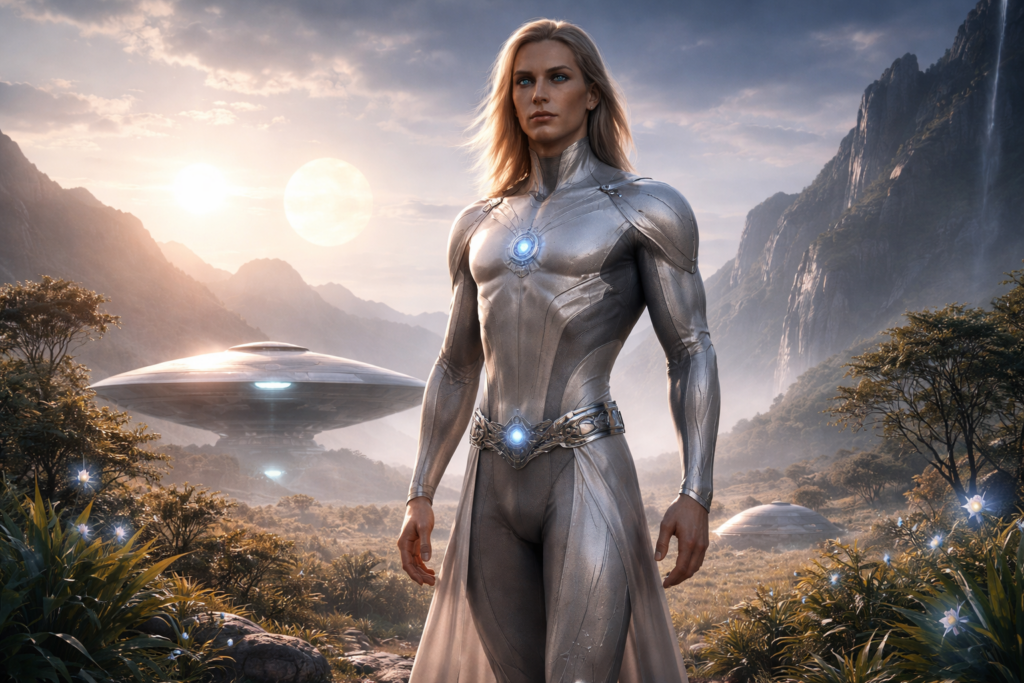 Image fictive d’un humanoïde d’un autre monde pouvant représenter ou pas un habitant du peuple de Alan.