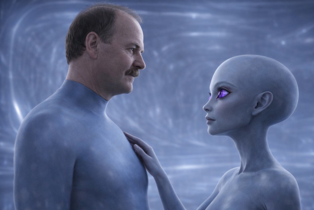 Illustration de Alec et Zeena dans le vaisseau transporteur spatial de Haven.