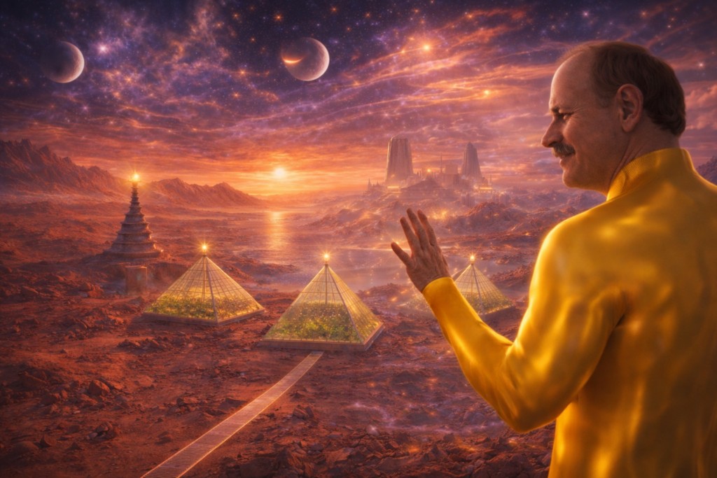Illustration de Alec sur la planète Haven.