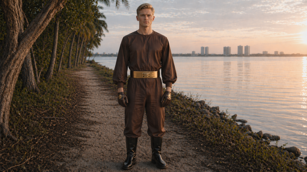 Illustration du visiteur Vénusien rencontré par Edward James dans sa combinaison de vol.