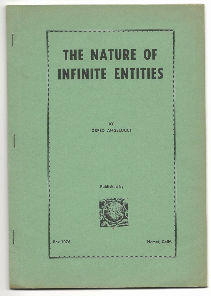 "The Nature of Infinite Entities", original, Orfeo Angelucci.