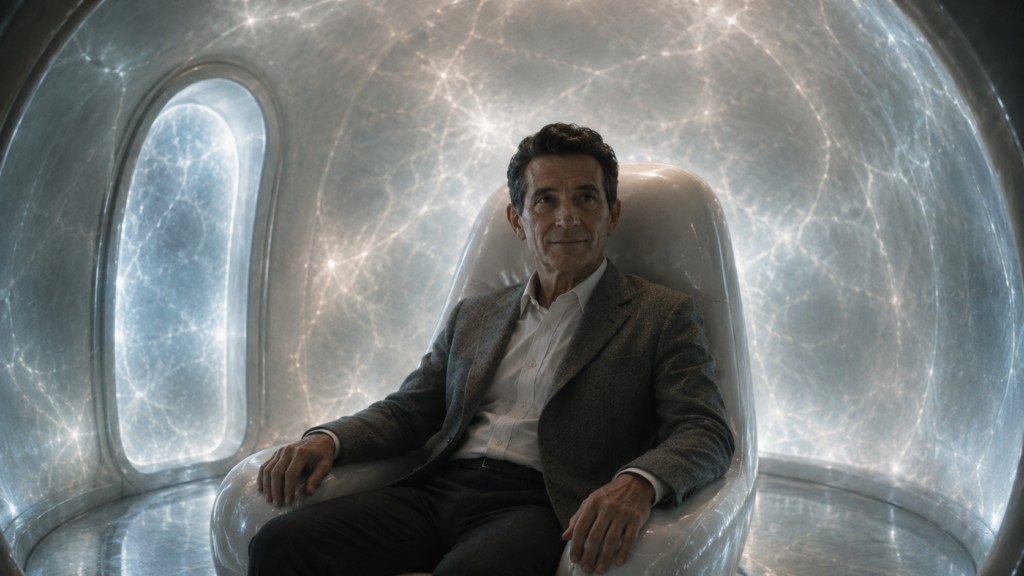 Image illustrative de l'intérieur du vaisseau en forme d'igloo dans lequel est entré Orfeo Angelucci lors de ce contact. Appareil des habitants de l'ancienne planète Lucifer.
