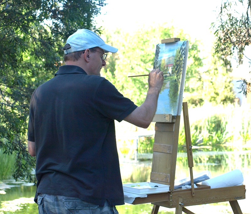 Rene Erik Olsen en pleine peinture